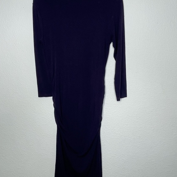 Isabella Oliver dress maternity sz 3 ruched at knee navy - Picture 6 of 8